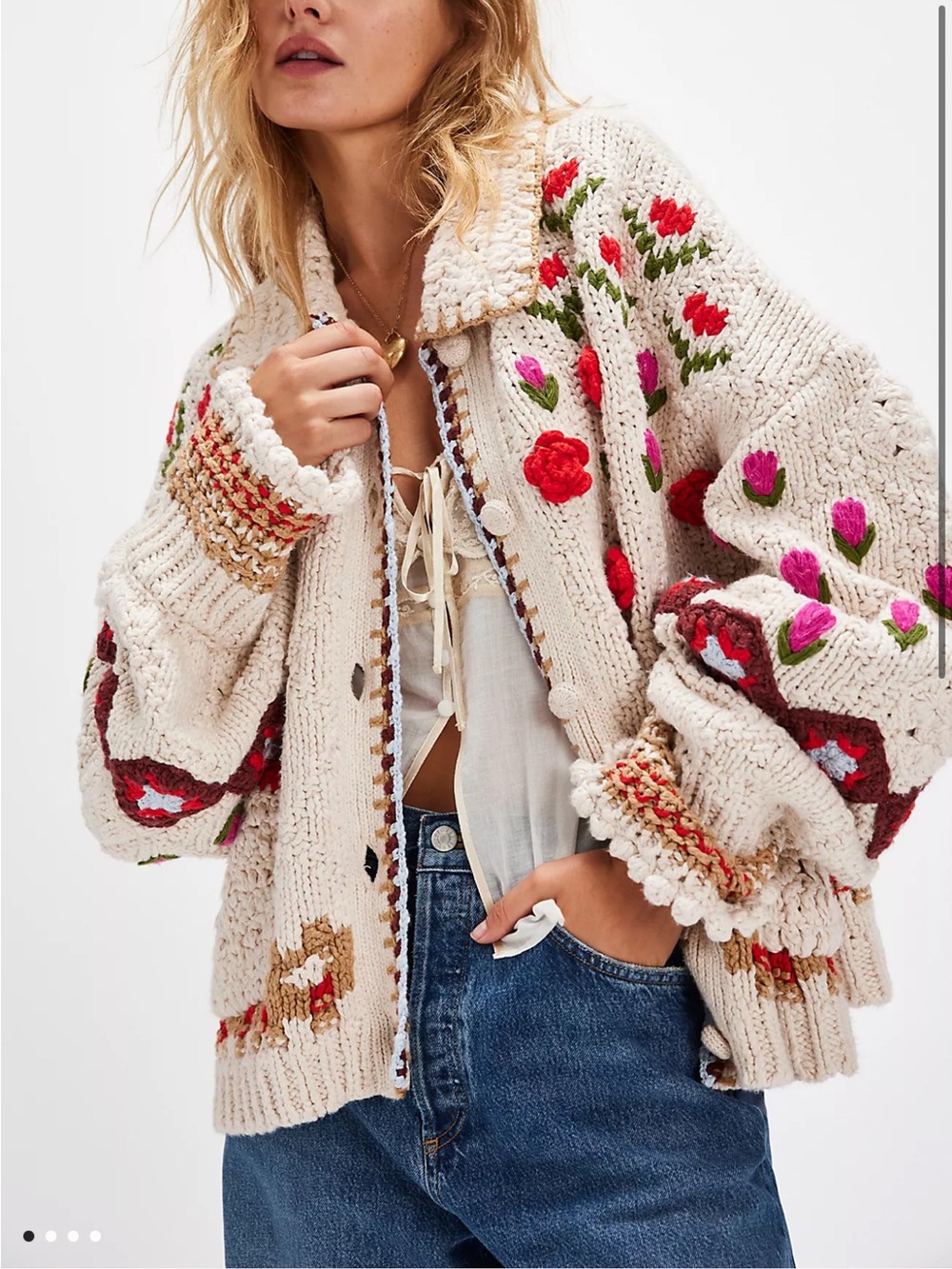 Free people rosebud cardigan